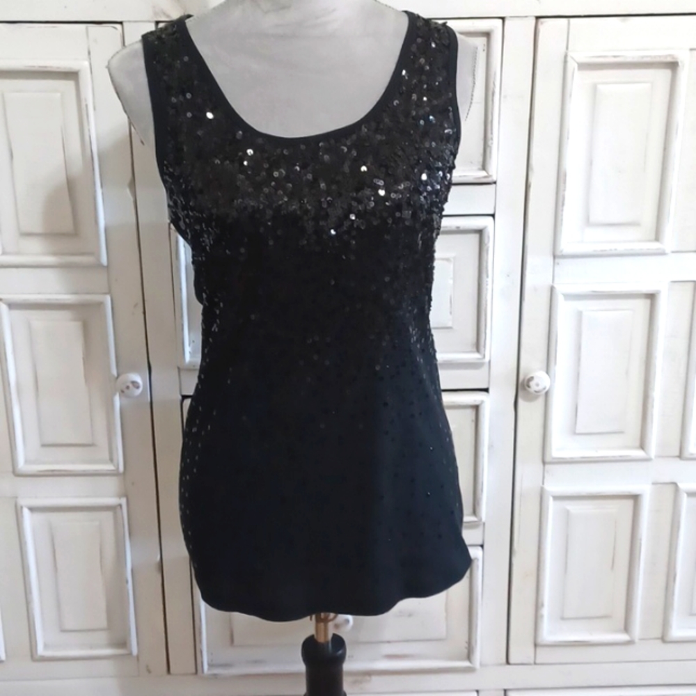 XL wet seal black sequin tank
